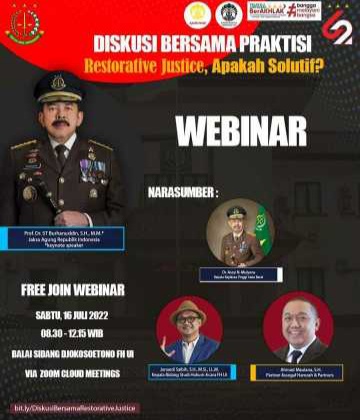 Jaksa Agung Burhanudin Apresiasi Webinar Kolaborasi Kejaksaan Depok dan Universitas Indonesia