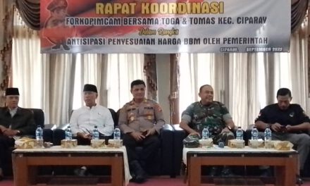 Polsek Ciparay Polresta Bandung Gelar Rakor Bahas Antisipasi Penyesuaian Dan Pengamanan Terkait Harga BBM Naik