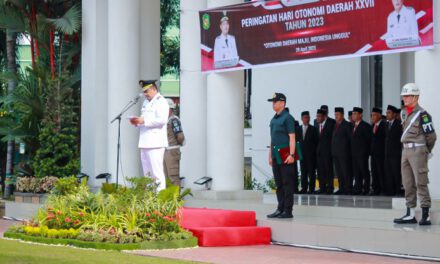 Pelaksanaan Upacara Peringatan Hari Otonomi Daerah XXVII Pemko Medan Berlangsung Khidmat