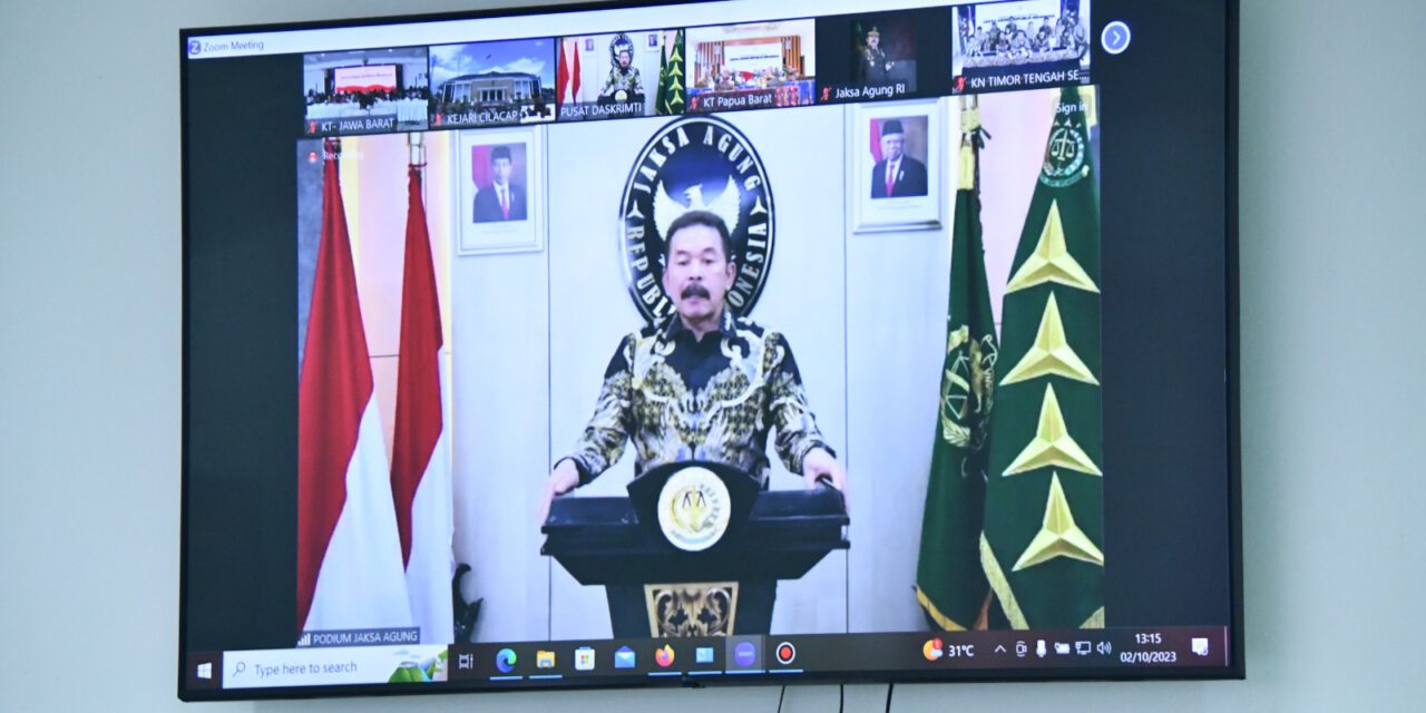 KAJATI JABAR BERSAMA JAJARAN IKUTI KUNJUNGAN KERJA JAKSA AGUNG SECARA VIRTUAL