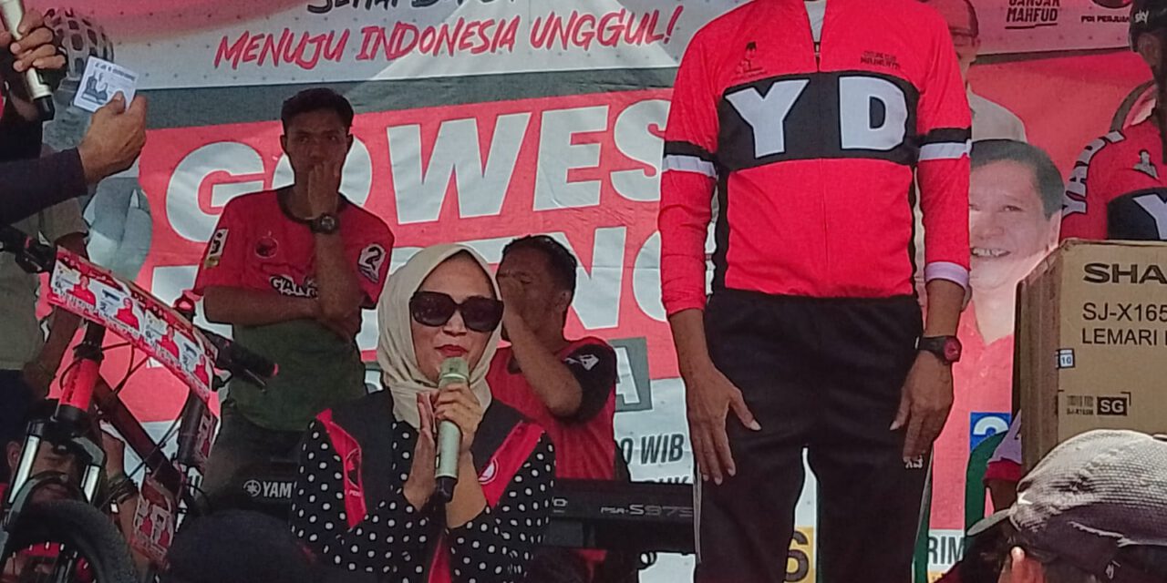 Antusias Masyarakat Bersama Yadi – Nia PDI Perjuangan Gelar Event Gowes Sepedah Santai