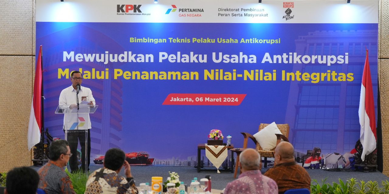 Wujudkan Dunia Usaha Antikorupsi, KPK-PGN Gelar Bimtek Pembekalan Integritas